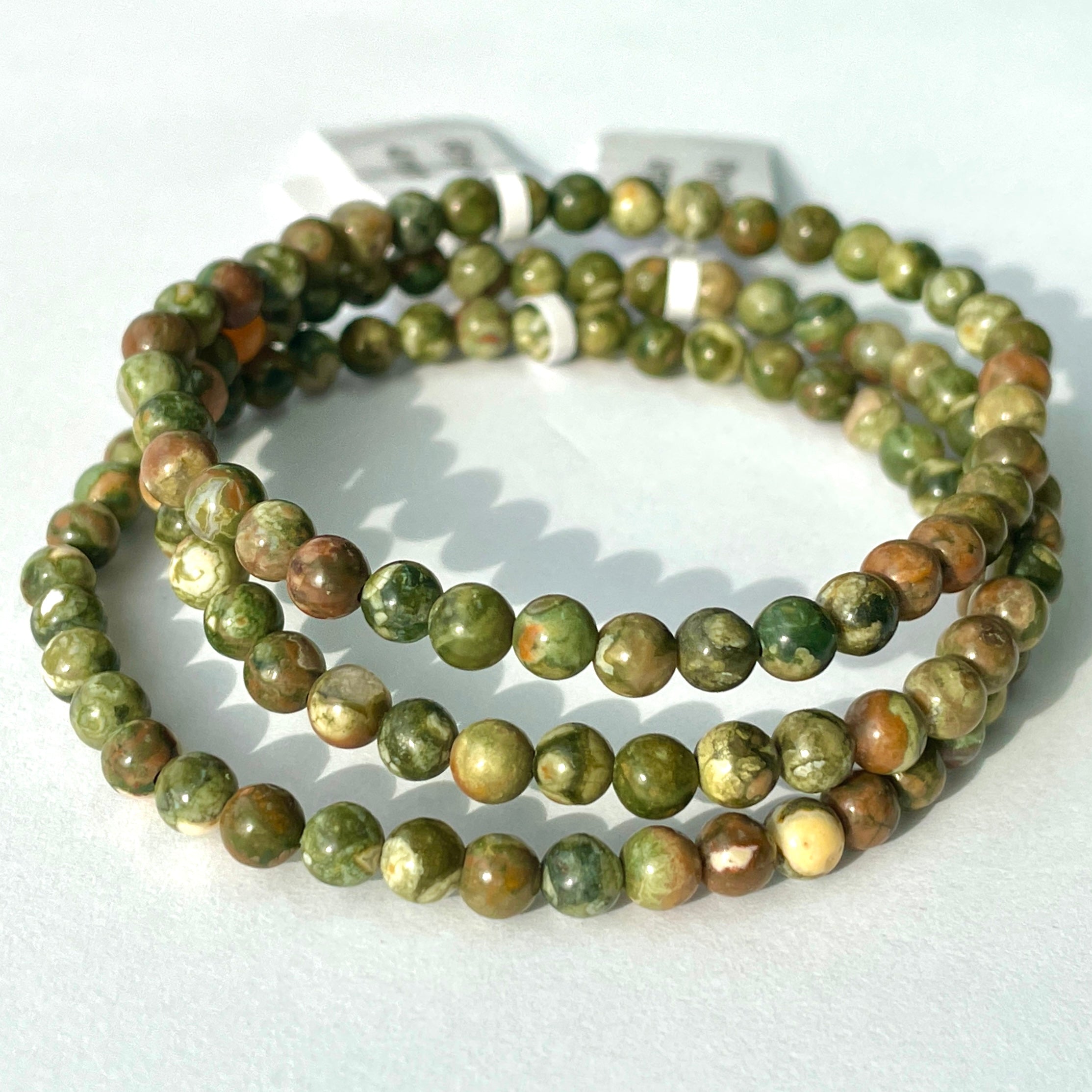 Rhyolite - Bead Bracelet - 4mm Rhyolite - Bead Bracelet - 4mm